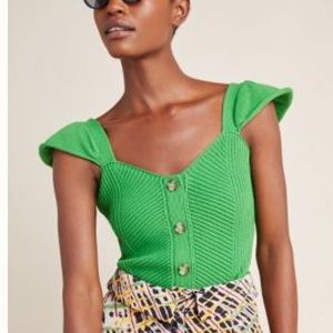 Anthropologie Flutter-sleeved Sweater Tank